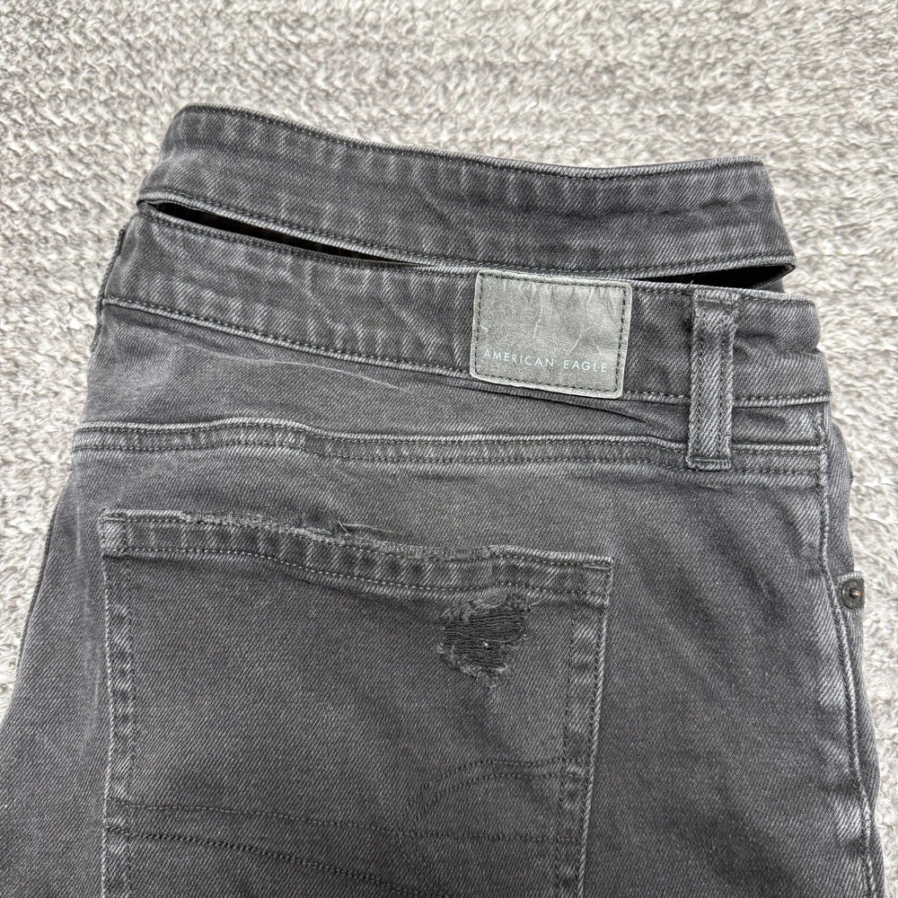 American Eagle Womens Jeans 14x30 Super High-Rise Baggy Straight Black - Picture 2 of 10